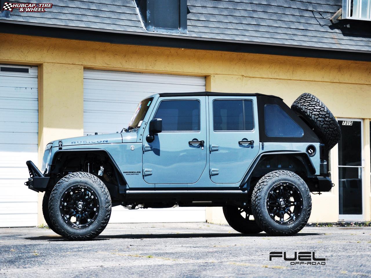vehicle gallery/jeep wrangler fuel hostage d531 20X12  Matte Black wheels and rims